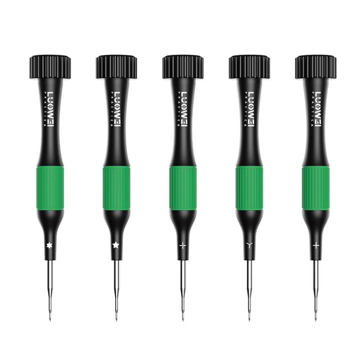 Cacciavite magnetico in lega con cuscinetti lisci Luowei Little Boy, Y-shaped 0.7, Hexagon T2, Cross 1.2, Five Stars 0.8, Medium Plate 2.5, 5 in 1 Set