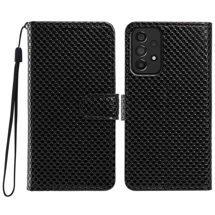 Custodia in ecopelle con fibbia a specchio e cordino per Galaxy A14 e A73 5G