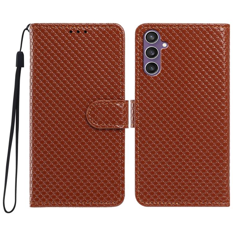 Custodia in ecopelle con fibbia a specchio e cordino per Galaxy S24 e S23 FE 5G