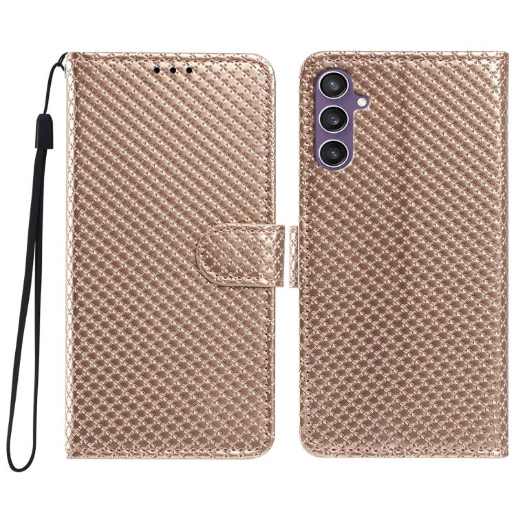 Custodia in ecopelle con fibbia a specchio e cordino per Galaxy S24 e S23 FE 5G