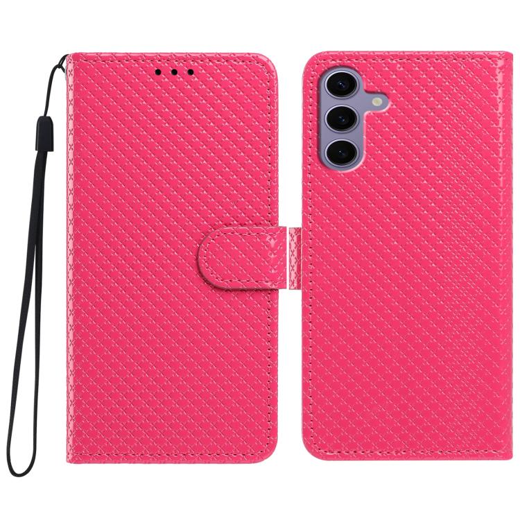 Custodia in ecopelle con fibbia a specchio e cordino per Galaxy S24 e S23 FE 5G