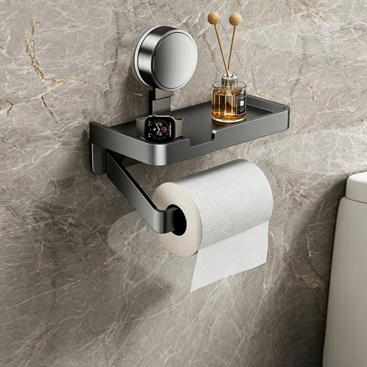 Porta WC a ventosa senza foratura in acciaio