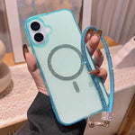 Custodia iPhone 16 Pro Max con anello magnetico glitterato