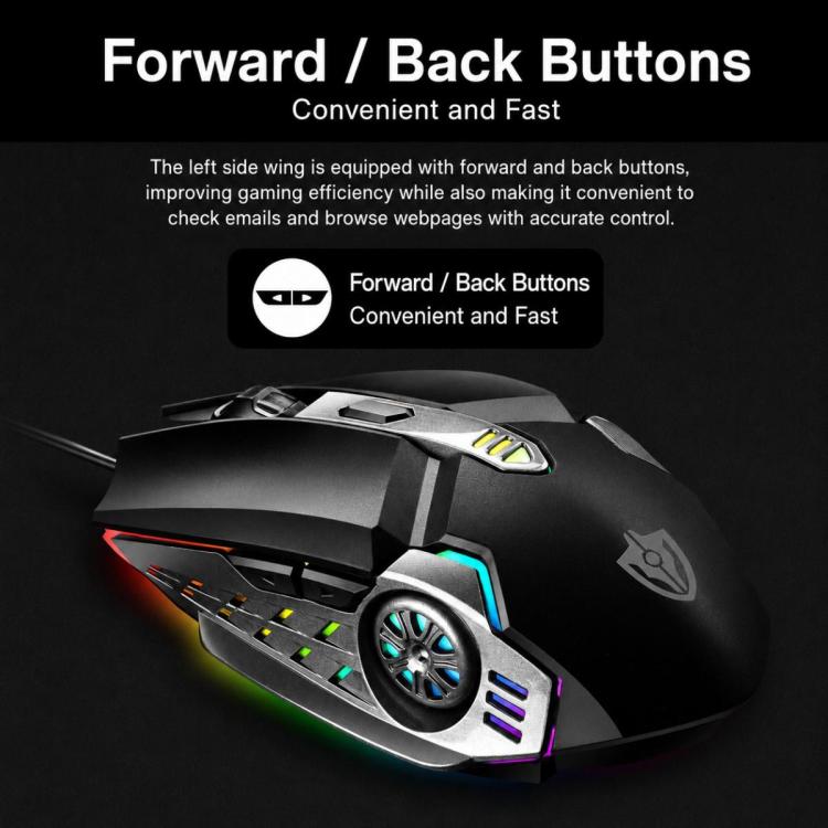 Mouse meccanico da gioco USB SHIPADOO G5 6D 3200DPI