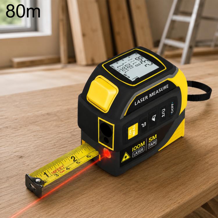 Telemetro laser a infrarossi ad alta precisione 4 in 1 con linea incrociata e Bluetooth., 40m, 60m, 80m, 100m