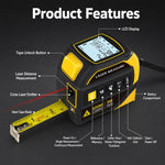 Telemetro laser a infrarossi ad alta precisione 4 in 1 con linea incrociata e Bluetooth., 40m, 60m, 80m, 100m