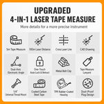 Telemetro laser a infrarossi ad alta precisione 4 in 1 con linea incrociata e Bluetooth., 40m, 60m, 80m, 100m