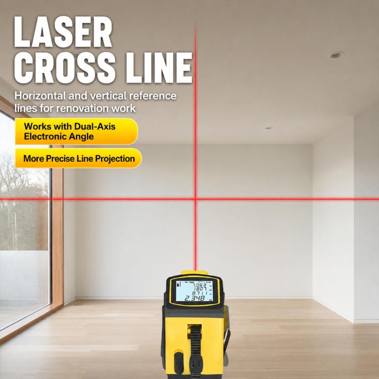 Telemetro laser a infrarossi ad alta precisione 4 in 1 con linea incrociata e Bluetooth., 40m, 60m, 80m, 100m