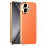 Custodia iPhone 17 Pro Max in similpelle con cornice galvanizzata
