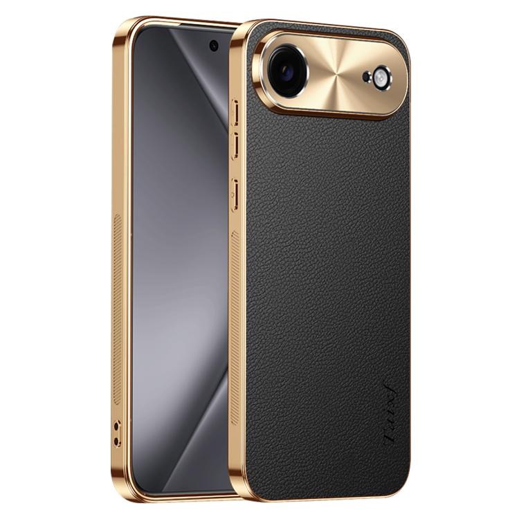 Custodia iPhone 17 Pro Max in similpelle con cornice galvanizzata