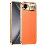 Custodia iPhone 17 Pro Max in similpelle con cornice galvanizzata