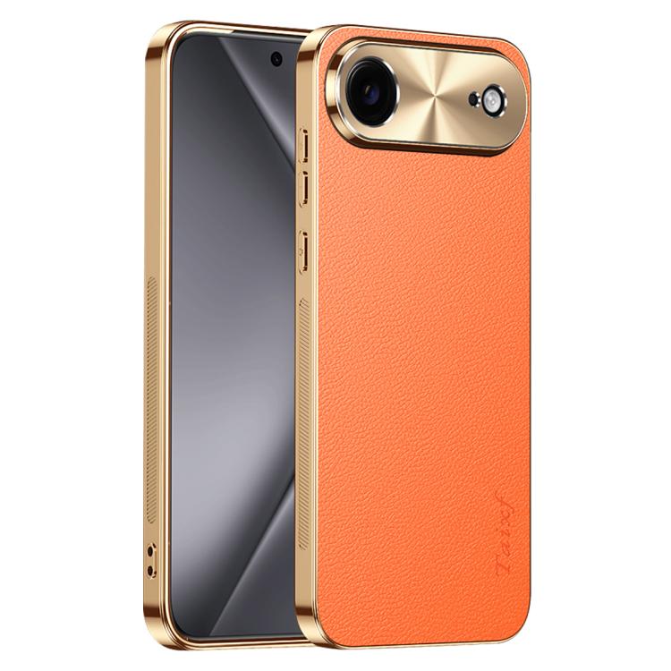 Custodia iPhone 17 Pro Max in similpelle con cornice galvanizzata