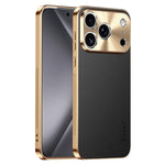 Custodia iPhone 17 Pro Max in similpelle con cornice galvanizzata