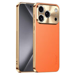 Custodia iPhone 17 Pro Max in similpelle con cornice galvanizzata