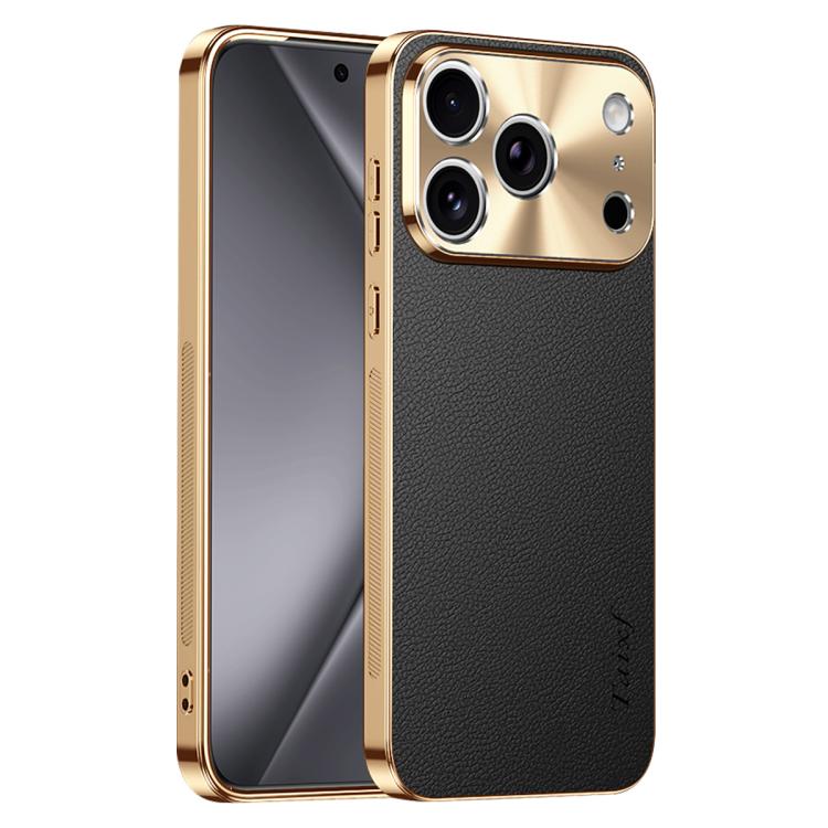Custodia iPhone 17 Pro Max in similpelle con cornice galvanizzata