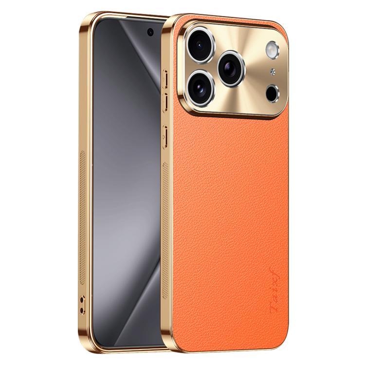 Custodia iPhone 17 Pro Max in similpelle con cornice galvanizzata