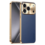 Custodia iPhone 17 Pro Max in similpelle con cornice galvanizzata