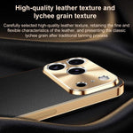Custodia iPhone 17 Pro Max in similpelle con cornice galvanizzata