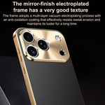 Custodia iPhone 17 Pro Max in similpelle con cornice galvanizzata