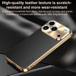 Custodia iPhone 17 Pro Max in similpelle con cornice galvanizzata