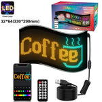 Schermo pubblicitario flessibile a matrice LED ultrasottile e impermeabile a doppia fila, USB 32x64 Pixels, USB 32x96 Pixels, USB 32x128 Pixels, USB 32x160 Pixels, USB 32x192 Pixels