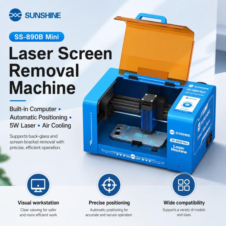 Macchina per la rimozione di schermi con laser SUNSHINE SS-890B Mini, AU Plug, EU Plug, UK Plug, US Plug