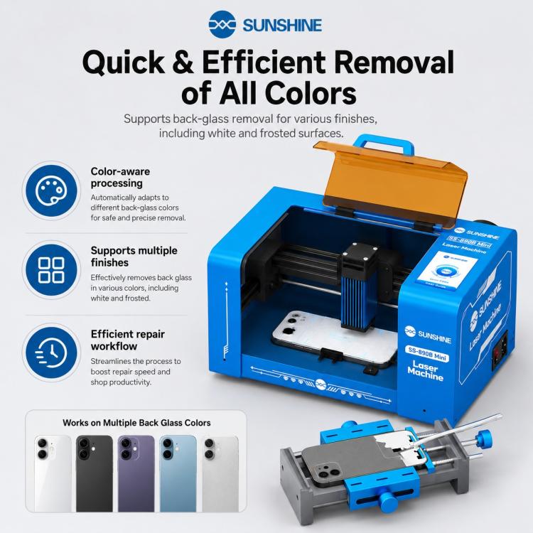 Macchina per la rimozione di schermi con laser SUNSHINE SS-890B Mini, AU Plug, EU Plug, UK Plug, US Plug