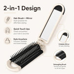 Specchio massaggiante pieghevole 2 in 1 con pettine