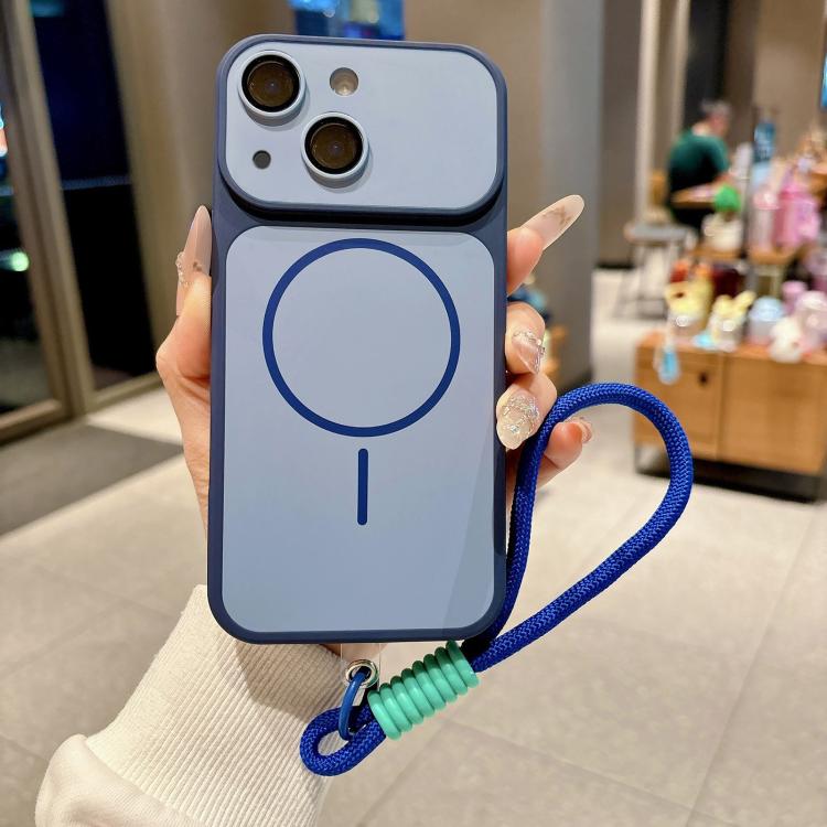 Custodia magnetica iPhone 15 Pro con cinturino e protezione obiet
