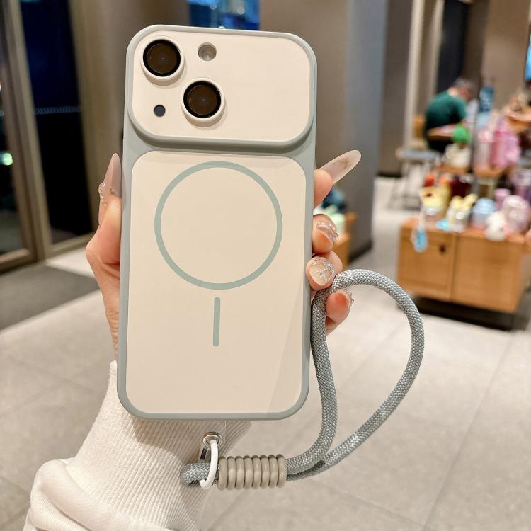 Custodia magnetica iPhone 15 Pro con cinturino e protezione obiet
