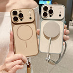 Custodia magnetica iPhone 15 Pro con cinturino e protezione obiet