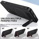 Custodia magnetica con supporto e texture in fibra di carbonio per Galaxy S26 FE