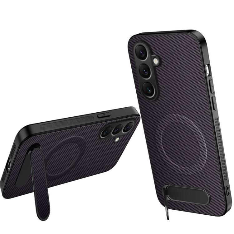 Custodia magnetica con supporto e texture in fibra di carbonio per Galaxy S26 FE