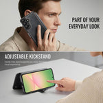 Custodia per telefono AutSpace A15 con chiusura magnetica in ecopelle per Galaxy