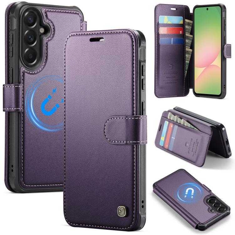 Custodia per telefono AutSpace A15 con chiusura magnetica in ecopelle per Galaxy