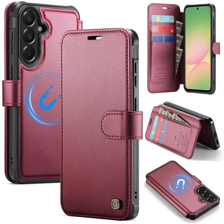 Custodia per telefono AutSpace A15 con chiusura magnetica in ecopelle per Galaxy