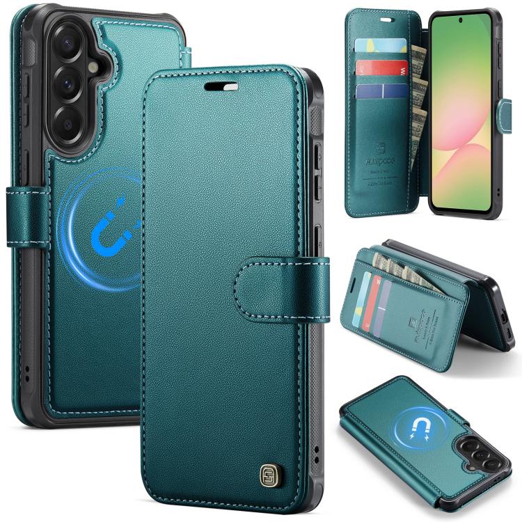 Custodia per telefono AutSpace A15 con chiusura magnetica in ecopelle per Galaxy