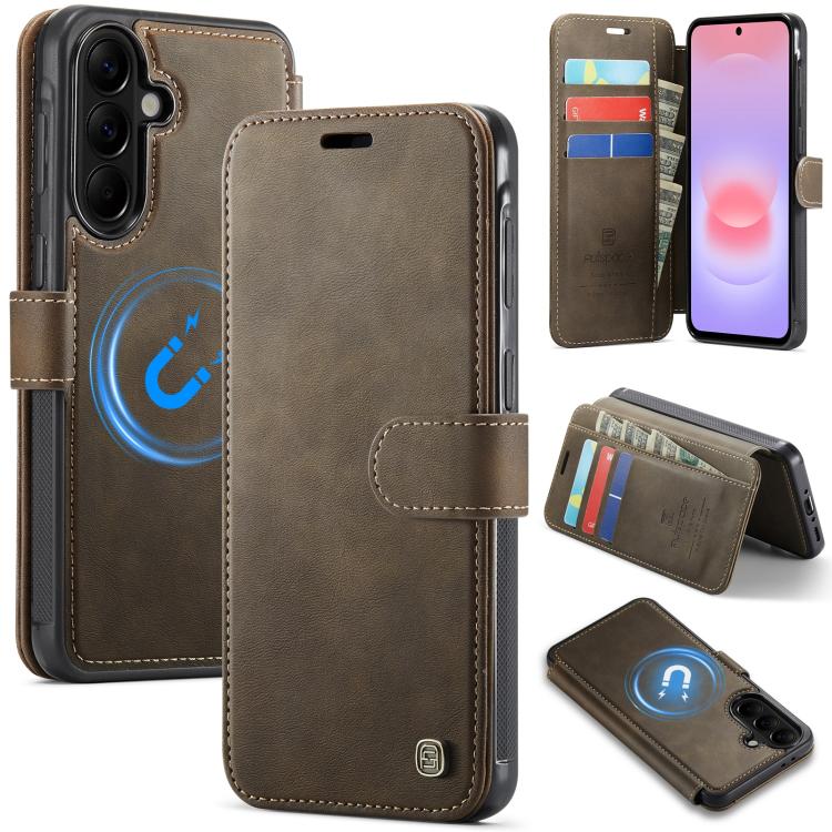 Custodia per telefono AutSpace A15 con chiusura magnetica in ecopelle per Galaxy