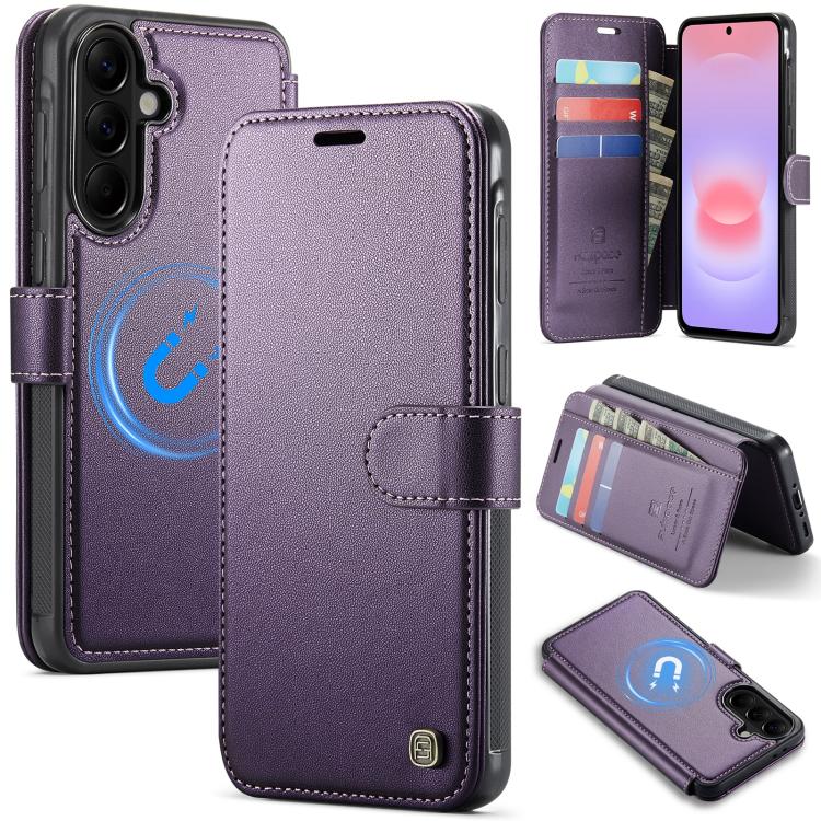 Custodia per telefono AutSpace A15 con chiusura magnetica in ecopelle per Galaxy