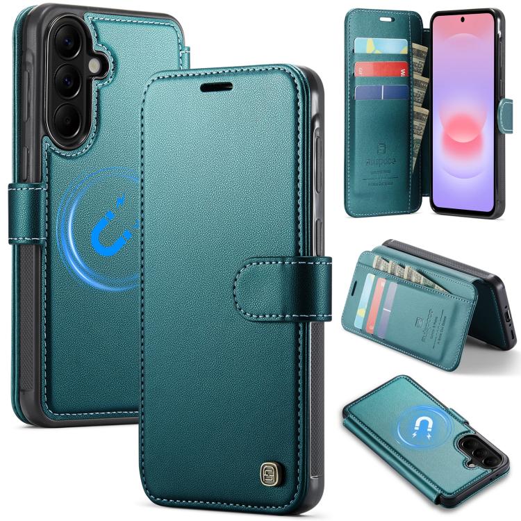 Custodia per telefono AutSpace A15 con chiusura magnetica in ecopelle per Galaxy