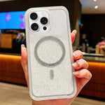 Custodia magnetica glitter trasparente per iPhone 15 Pro