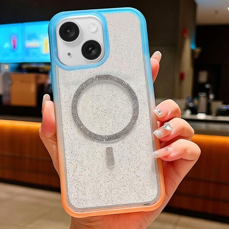 Custodia magnetica glitter trasparente per iPhone 15 Pro
