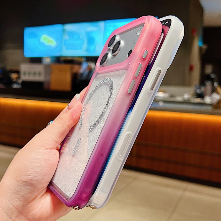 Custodia magnetica glitter trasparente per iPhone 15 Pro