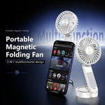 Ventilatore portatile pieghevole F20 con LED e supporto magnetico - immagine 4