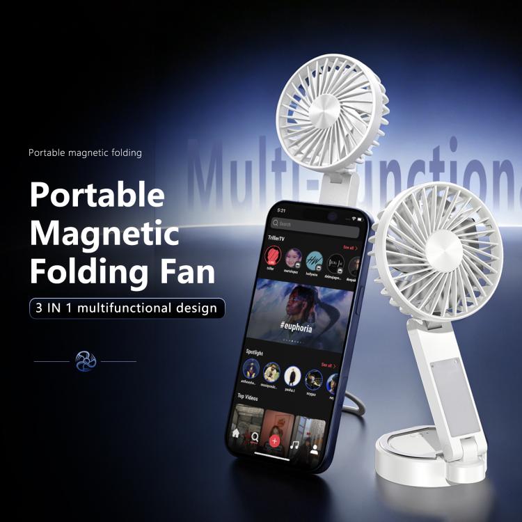 Ventilatore portatile pieghevole F20 con LED e supporto magnetico - immagine 4