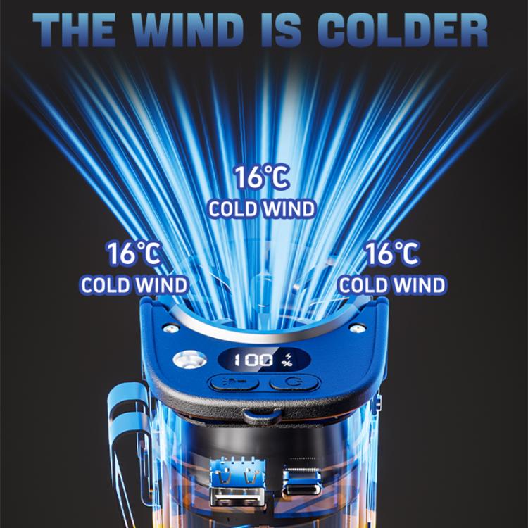 Ventilatore portatile da cintura DSF110 con luce LED e 5 velocità - immagine 8