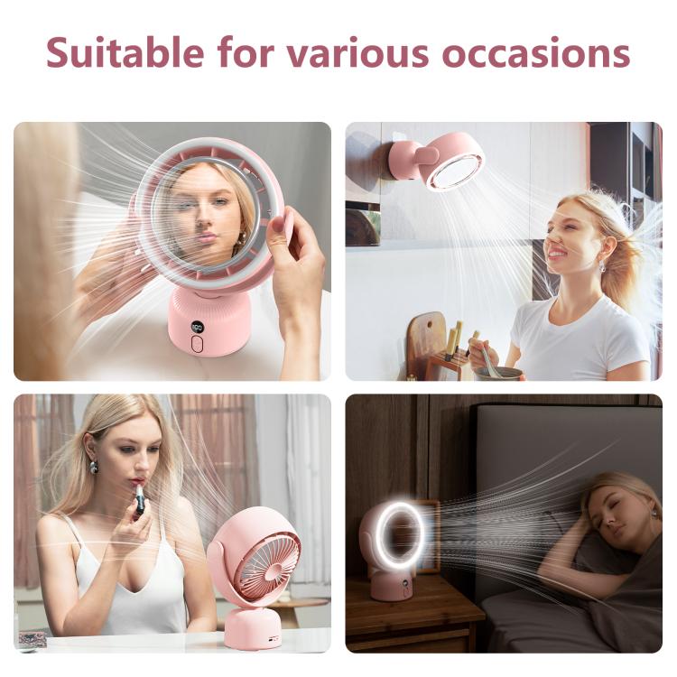 Ventilatore da tavolo F2 con specchio cosmetico e luce dimmerabile - immagine 6