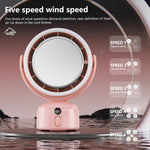 Ventilatore da tavolo F2 con specchio cosmetico e luce dimmerabile - immagine 7