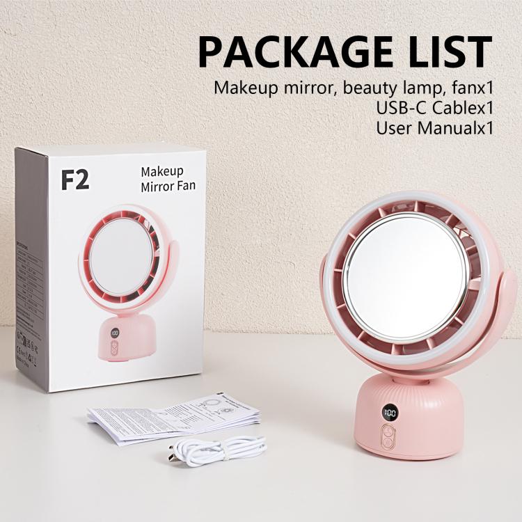 Ventilatore da tavolo F2 con specchio cosmetico e luce dimmerabile - immagine 10