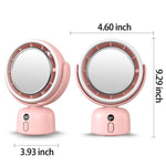 Ventilatore da tavolo F2 con specchio cosmetico e luce dimmerabile - immagine 11